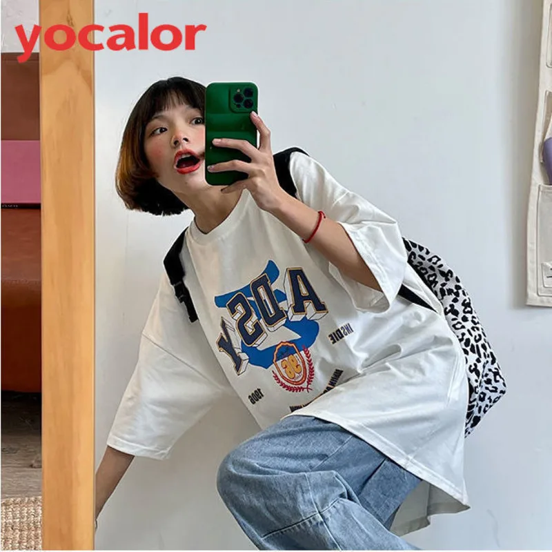 

2022 Женская Винтажная футболка из 100% хлопка с коротким рукавом и графическим принтом, Готическая летняя одежда для женщин, эстетическая одеж...