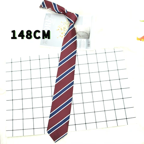 Галстуки JK для мужчин и женщин, галстуки в полоску из полиэстера для взрослых, Униформа, галстук для колледжа, модный галстук для молодых девушек, ленивый галстук