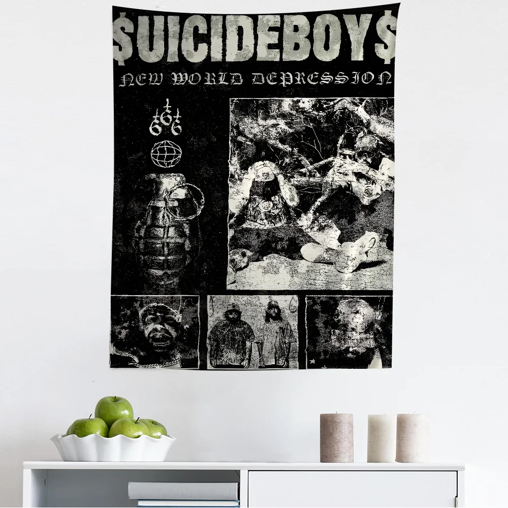 Большой Настенный Гобелен S-Suicideboy Декоративное Одеяло С Принтом Sci-Fi Для