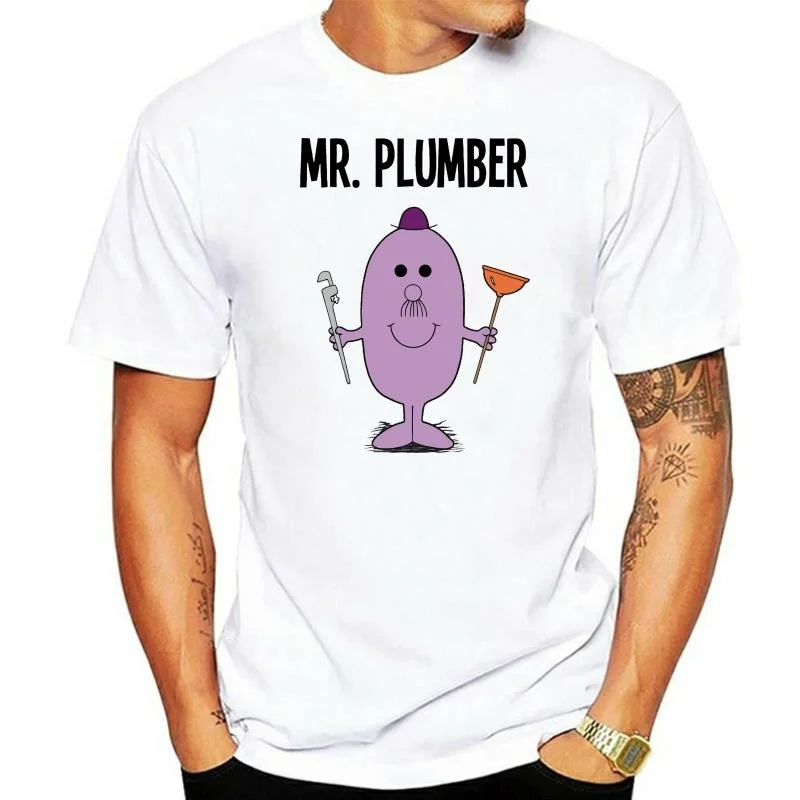 

Mr PLUMBER Plumbing Mens T-Shirt Christmas Fathers Day Gift Birthday Occupation 100% cotton tee shirt tops wholesale tee