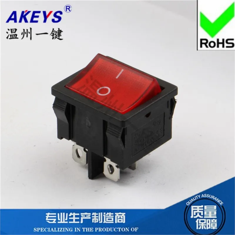 10 шт. KCD5-201N кулисный переключатель 21*24 мм 4/6 футов 2 передачи красный/зеленый с