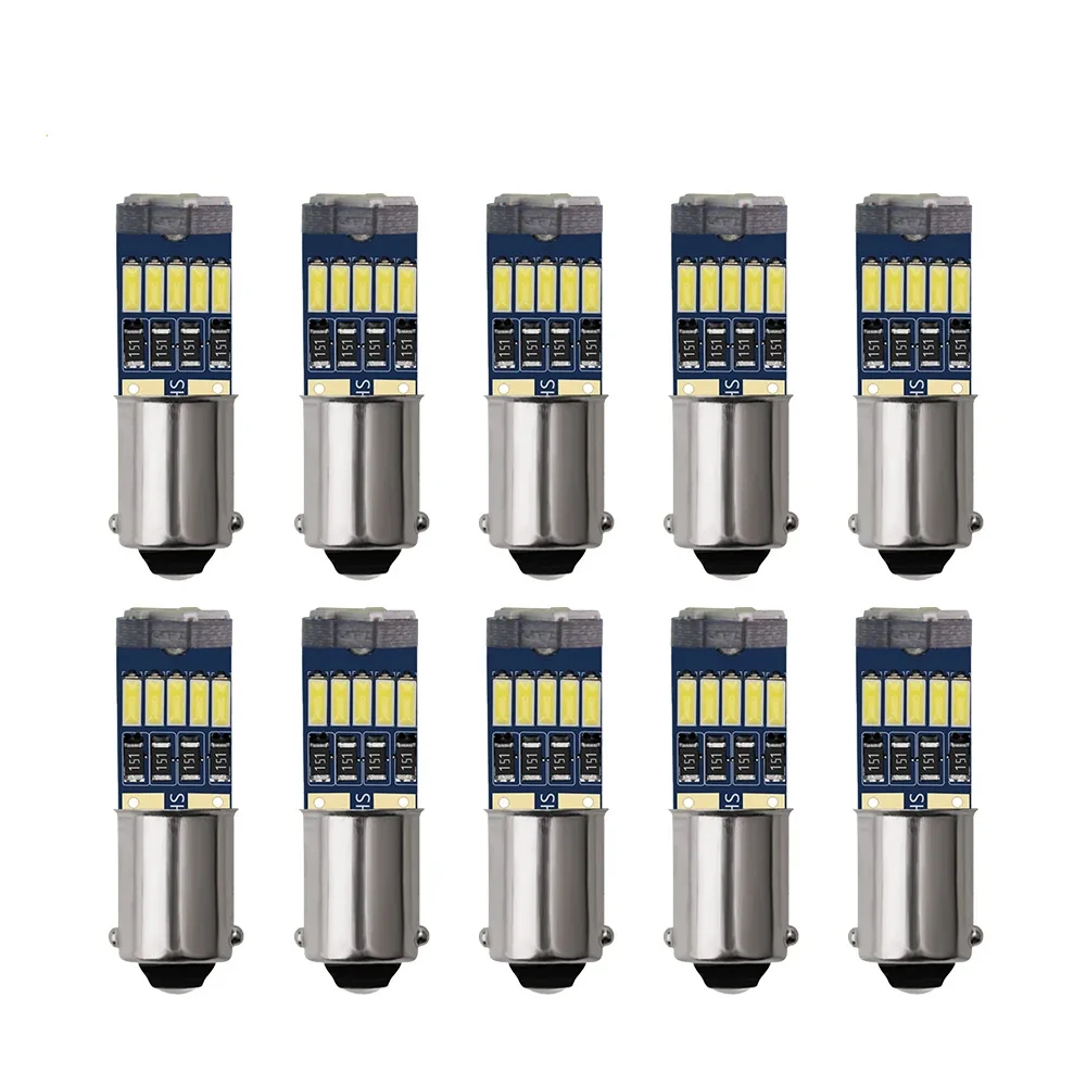 

10 Шт. BA9S H6W T4W 15-SMD Светодиодное Заднее Внутреннее Освещение Автомобиля Универсальное 12 В Постоянного Тока Автоматиче...