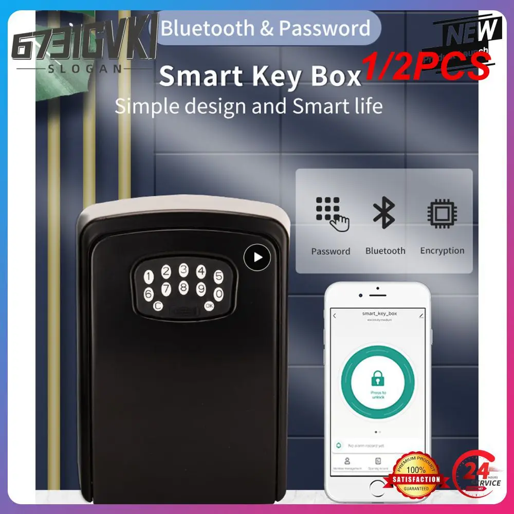 

1/2PCS Tuya Smart Key Lock Box Wall Mounted Aluminum Alloy Key Safe Box Weatherproof With Code Key Storage Lock Box Indoor