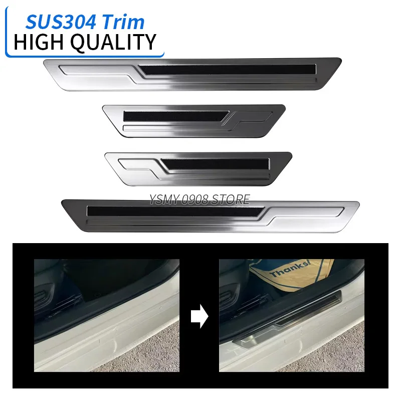 4 шт. высококачественный автомобильный Стайлинг накладка на порог пороги для Toyota