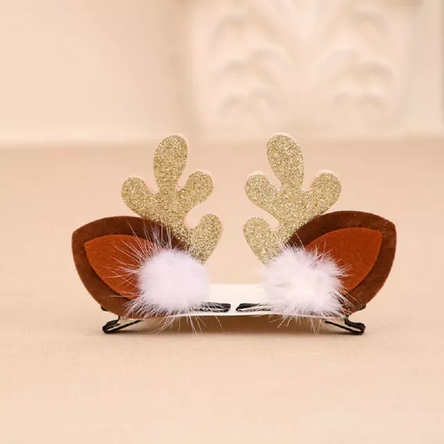 

Cute Deer Ear Hairpins Christmas Barrettes Hair Decorationd Beautiful Deer Antlers Hair Clips Hair Accessories Girls Gift