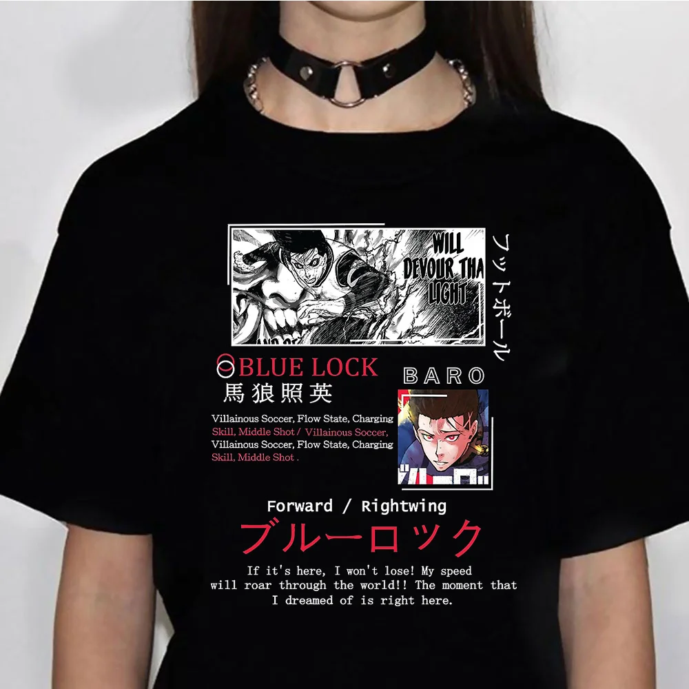 

Blue Lock top women Japanese harajuku t-shirts girl y2k clothing