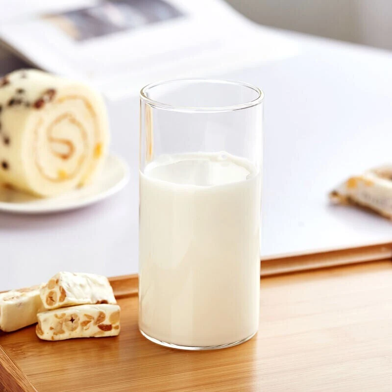 

1PC Heat-resistant Can Shape Glass Fashion Water Milk Juice Cup Beer Glass 330/400ml and Straw Dessert Juice Tea Cup Shake Glass