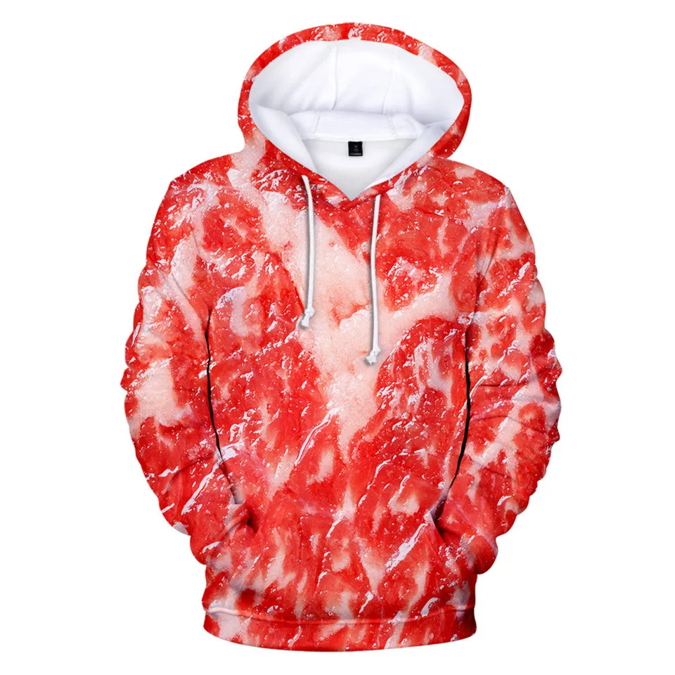 

3D kravat boya Hoodie kadın erkek domuz doku baskılı Hoodies kazak moda Harajuku ceket ve ceket marka giyim