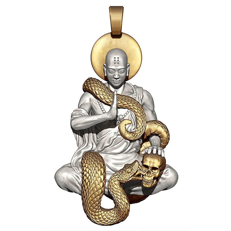 Кулон в виде знака зодиака Будды стиле ретро Безымянное ожерелье тибетского быка