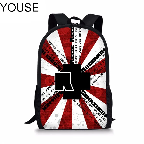 

YOUSEDropshipping Backpack For Women Men Music Rock Pattern Print School Supplies Boys Girls Laptop Rucksack Mochila
