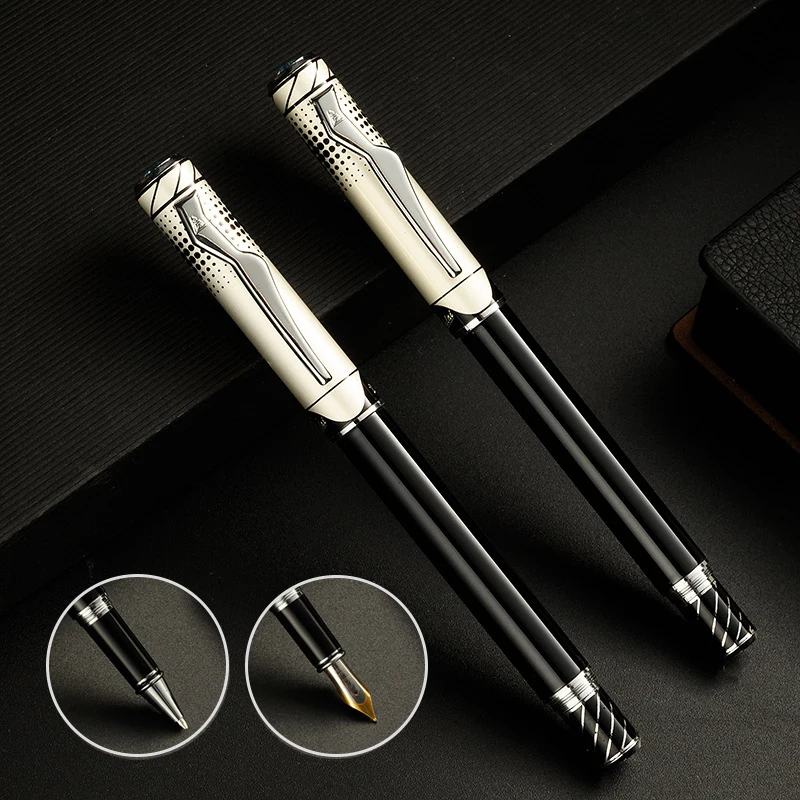 

Luxury Metal 0.5mm Fountain Pen/Ballpoint Pen Business Stationery Gifts Student Calligraphy Practice Pen Office Signature Supply