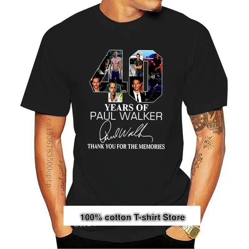 

Camiseta de Paul Walker, 40 лет, camiseta de Благодарим за воспоминания