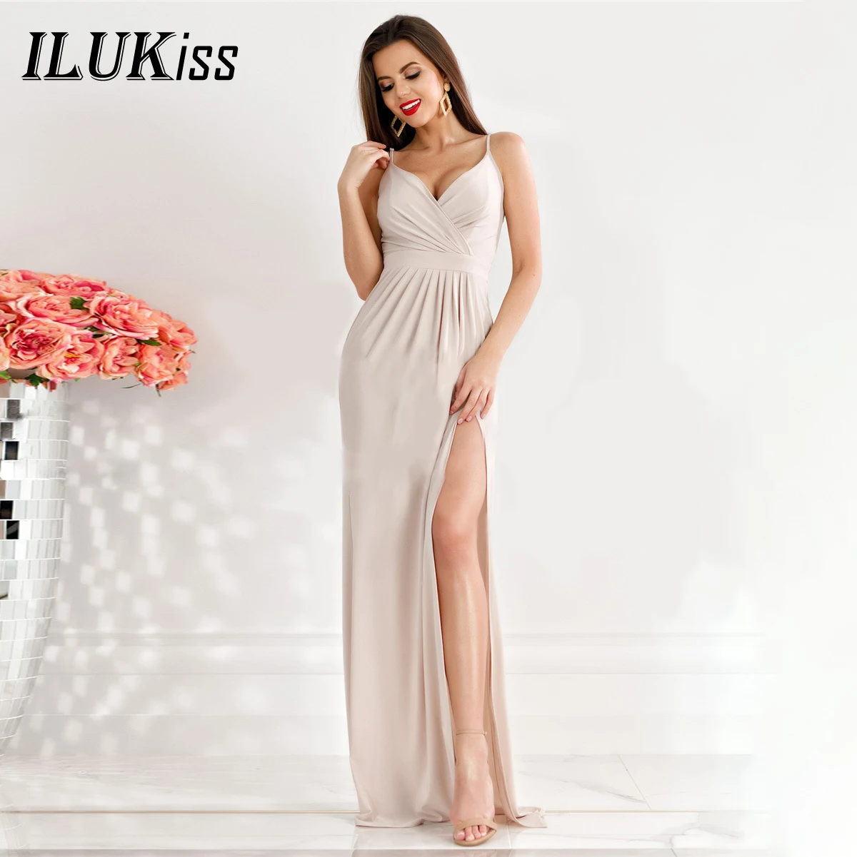 

Summer Sexy Bodycon Maxi Dress Women 2022 Spaghetti Strap Sleevless Evening Party White Long Dresses Elegant Robe Femme Clothing