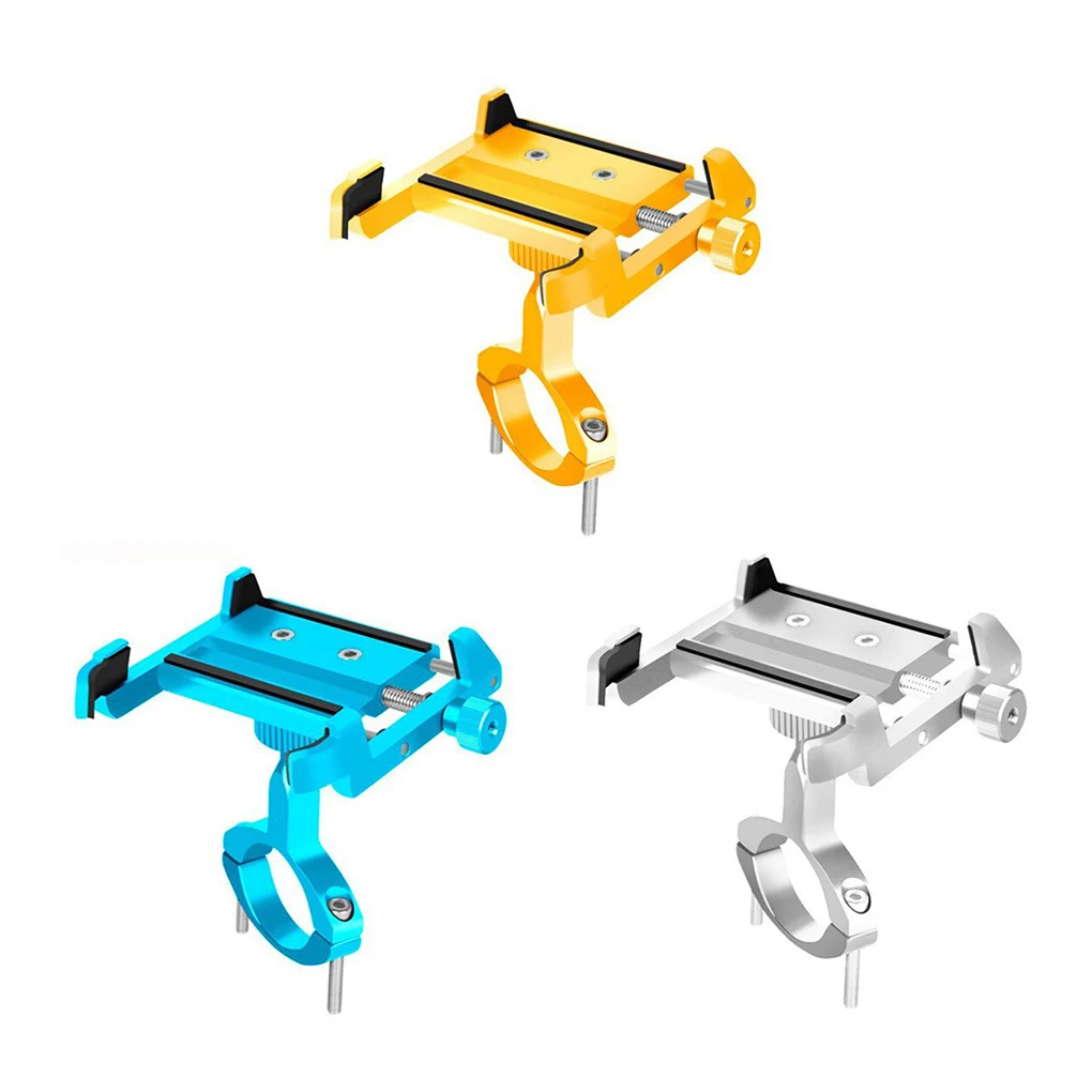 

Alloy Mountain Cycle Phone Holder Portable Front Handlebar Universal Rubber Coating Telescopic Anti-slip Fix Bracket Biking Rack