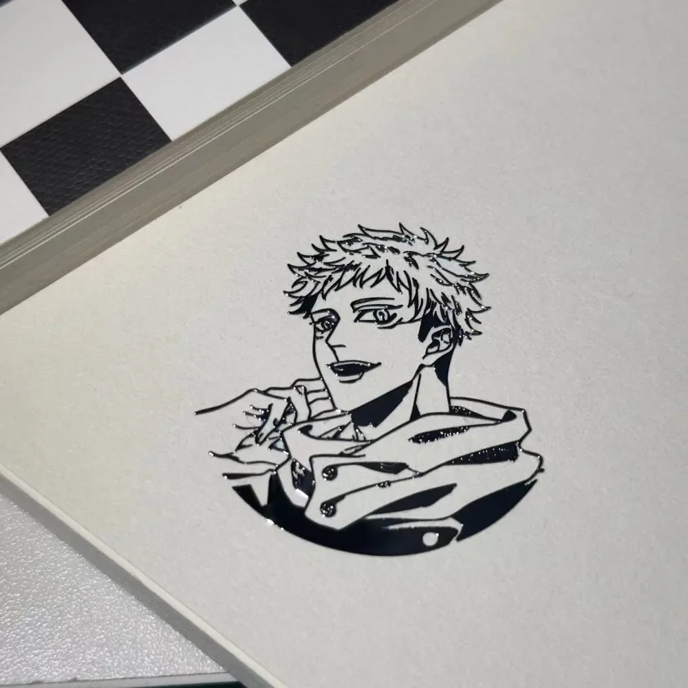 Фото Jujutsu Kaisen аниме периферийные устройства Satoru Gojo мультфильм металлическая наклейка компьютер сотовый телефон чемодан украшения друг фестивали подарок №3