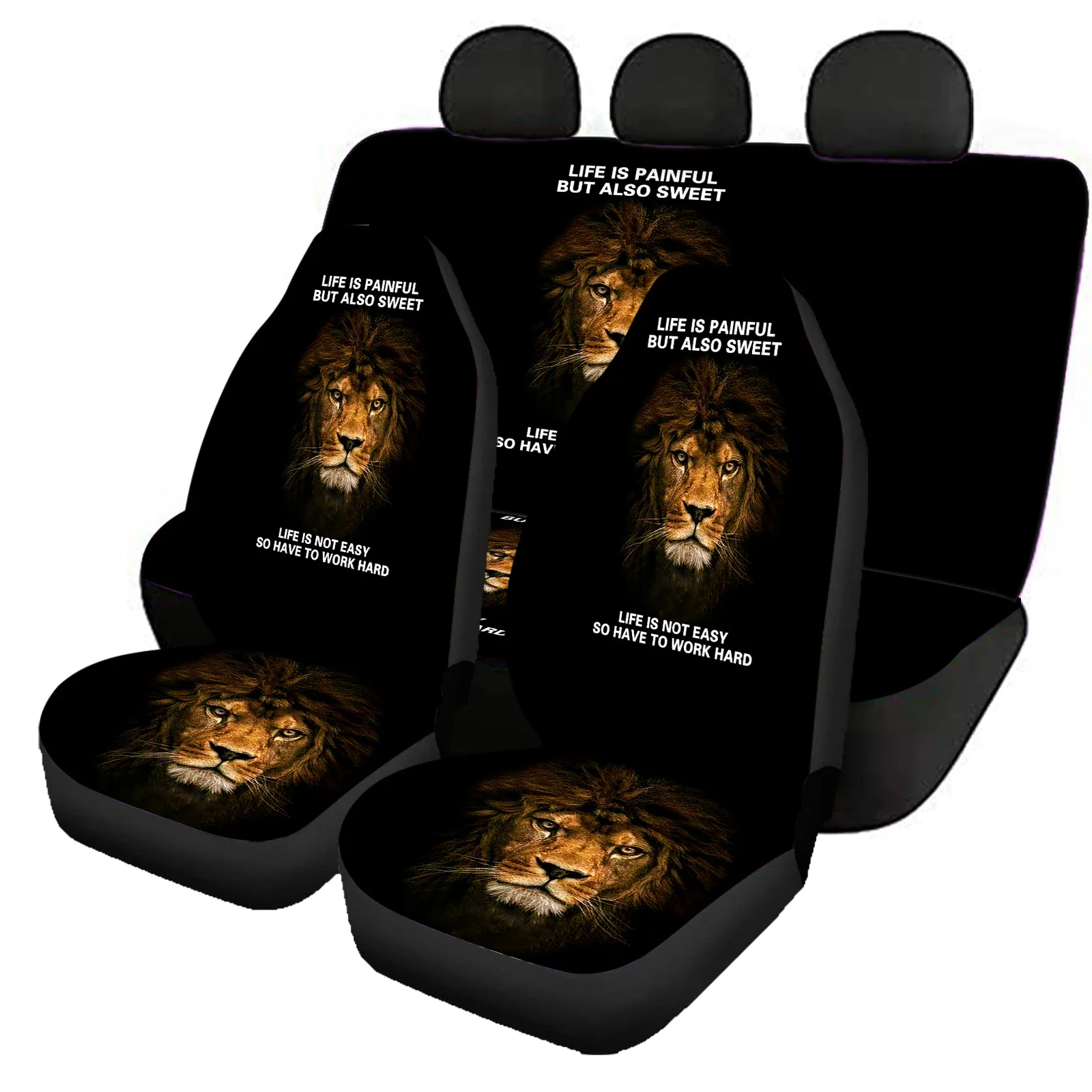 Комплект чехлов на переднее и заднее сиденье автомобиля вдохновляющие цитаты со