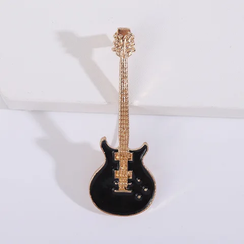 Blucome популярный музыкальный инструмент Брошь сплав в виде капель масла Гитара Брошь модная универсальная одежда булавка