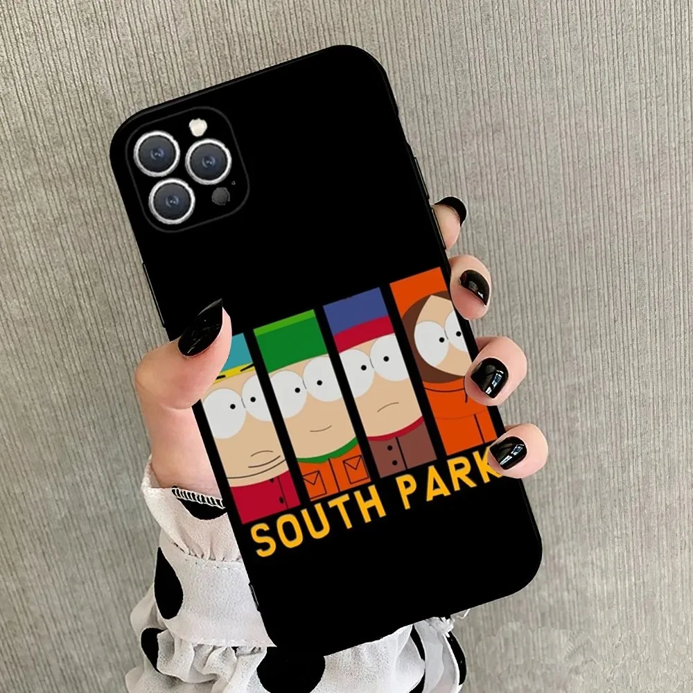 Чехол для телефона Cartoon S-South P-Park iPhone 15 14 13 12 11 Plus Pro Max XS X XR SE Mini 8 7 мягкий силиконовый