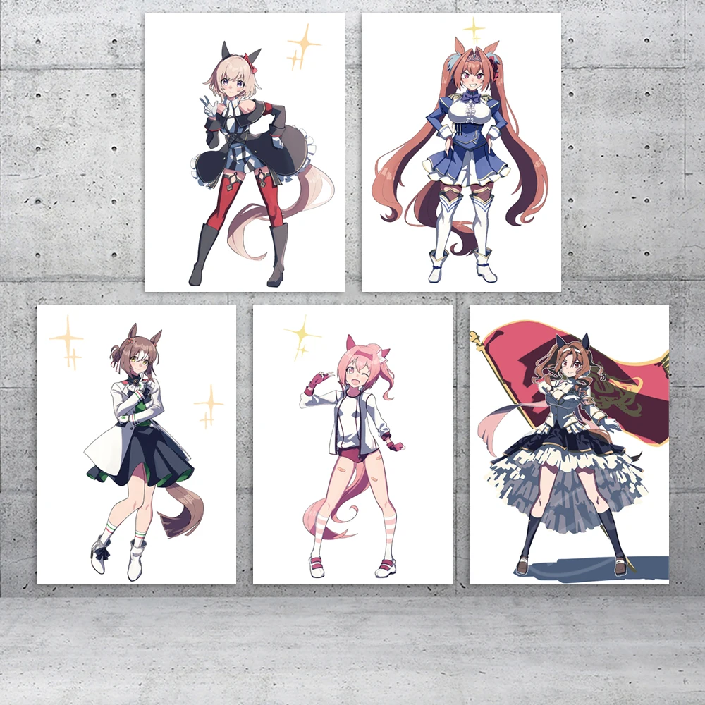 

HD Print Modular Pretty Derby Picture Canvas Haru Urara Painting Matikanetannhauser Poster Fine Motion Home Decor Game Wall Art