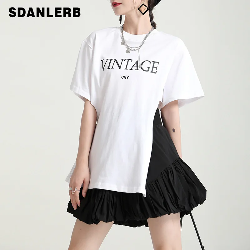 

Women's Clothing 2022 Summer T-shirt New Waist Zipper Hollow Design Short Sleeve Letter Mid-length T Shirt Female Sexy Tops
