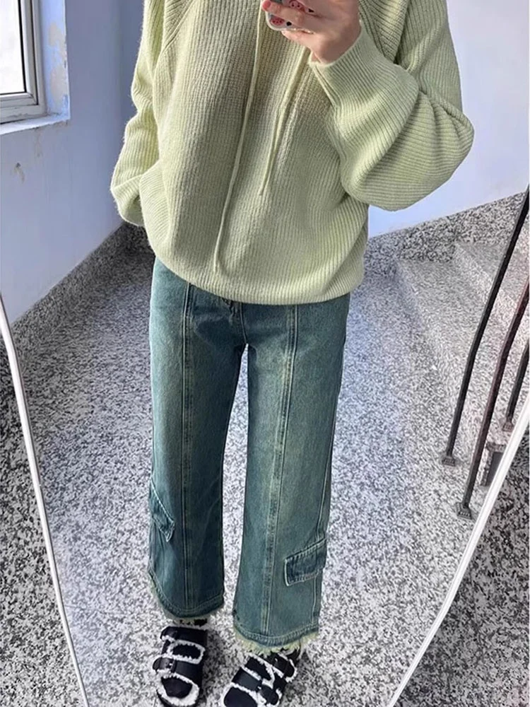 Очень большая женская одежда больших размеров потертые широкие джинсы в стиле