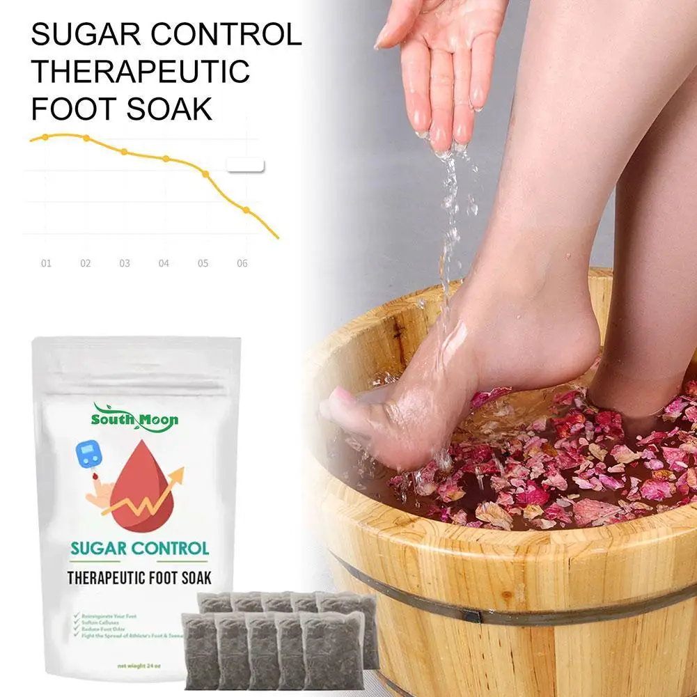 

10pcs/pack Healthy Sugar Control Therapeutic Foot Soak Herbal Bag Foot Reflexology Spa Relax Massage Products