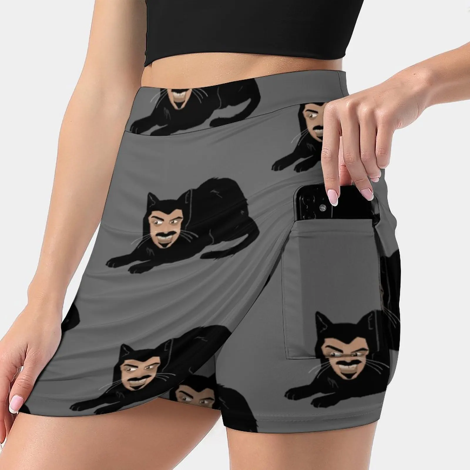 

Vlad The Cat ( Gray ) Korean Fashion Skirt Summer Skirts For Women Light Proof Trouser Skirt Vlad Vladimir Vlad The Poker Vlad