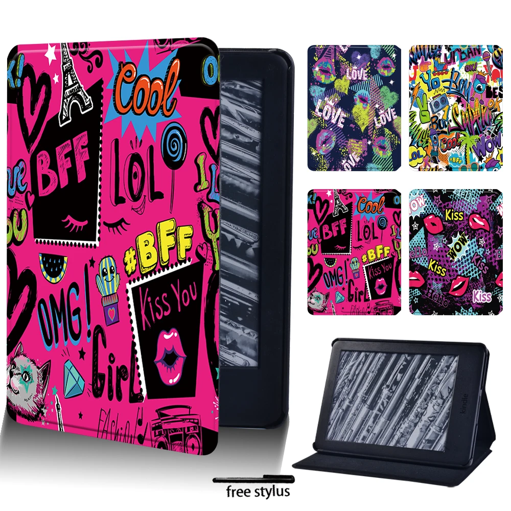 

For Kindle Paperwhite 5 M2L3EK Folding Cover Kindle 10th 2019/8th 2016/Paperwhite 1 5th/2 6th/3 7th/4 10th PQ94WIF Tablet Case