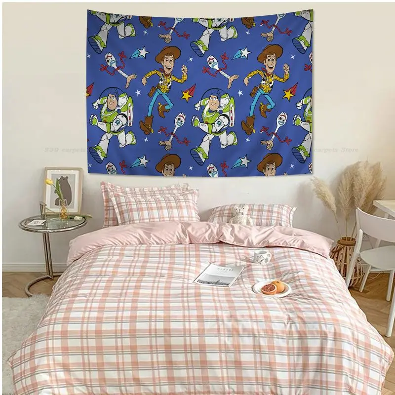 Настенный яркий гобелен с изображением истории игрушек Диснея недорогой