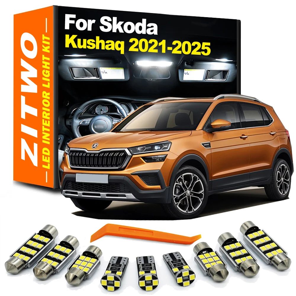 ZITWO 9 шт. аксессуары для автомобильных ламп Skoda Kushaq 2021 2022 2023 2024 2025 автомобильная