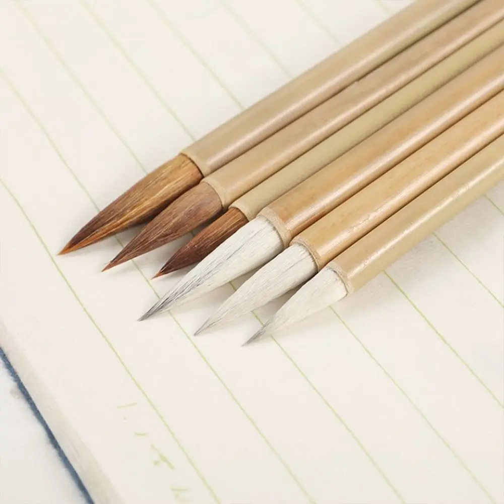 Китайская кисть бамбуковая волчьи волосы | AliExpress