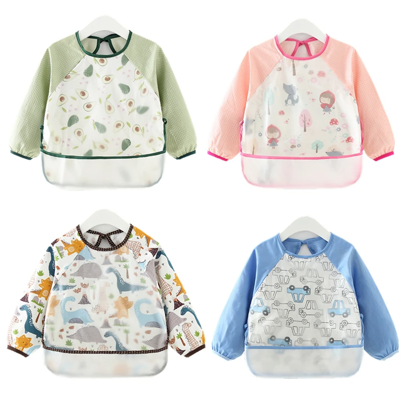 

Детский фартук с длинным рукавом, водонепроницаемый