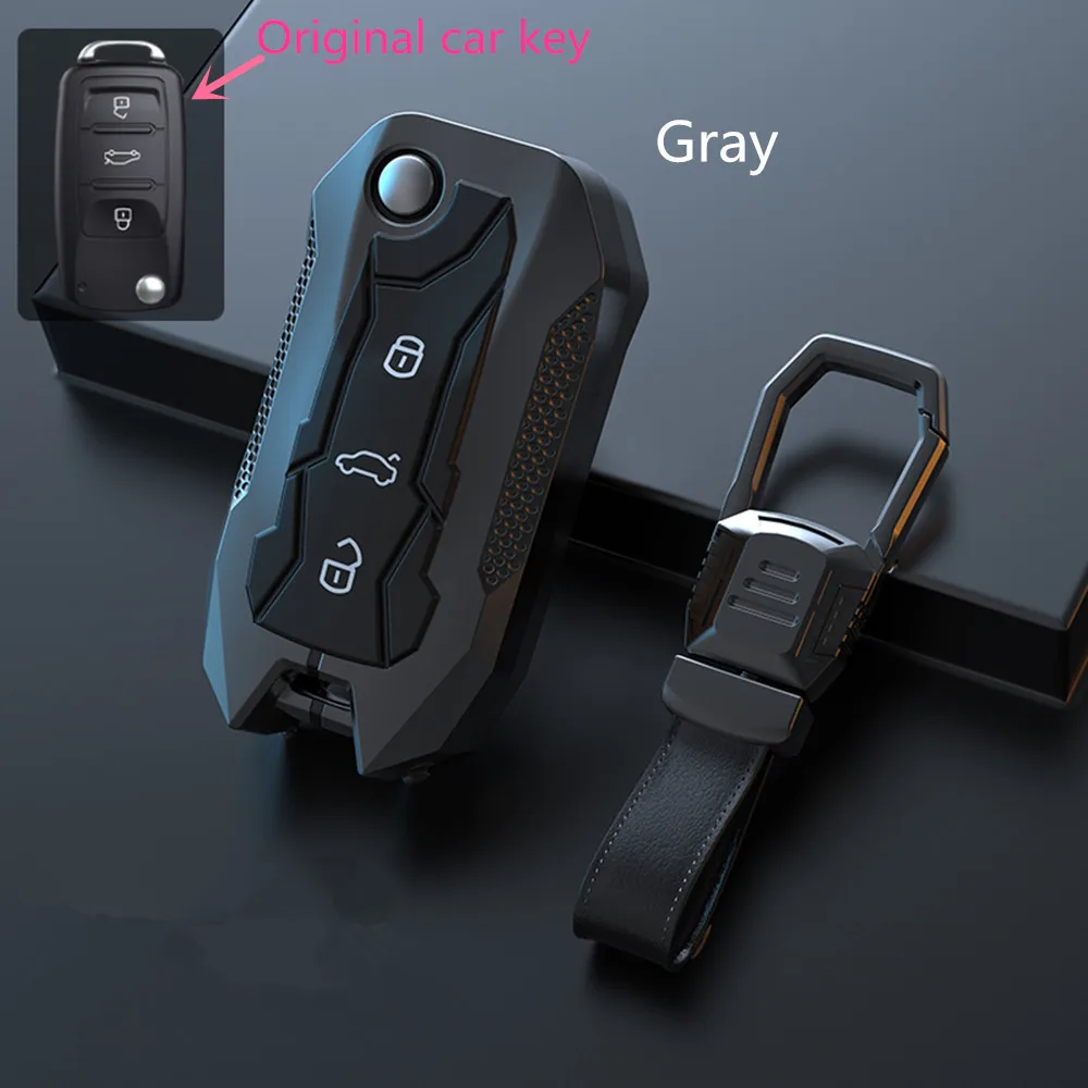 Чехол для ключей WESHEU с ключодержателем из гальванизированного сплава для Volkswagen VW POLO Tiguan Passat B5 B6 B7Golf EOS Scirocco Jetta MK6 Octavia и др.