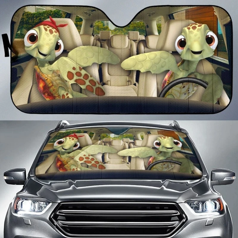 

Cute Turtles Printed Stylish Car Accessories Windshield Sun Shade for Car UV and Heat Front Windshield Sunshade 2021