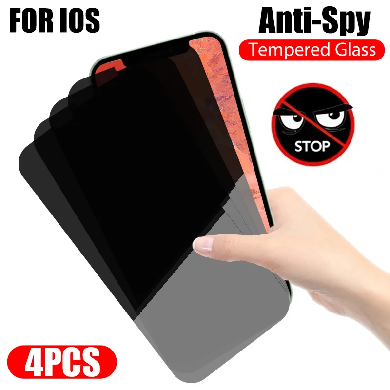 4 шт. антишпионское стекло для iPhone 11 Pro Max XS 8 Plus SE 2020 Защита экрана Iphone 7 6 6S XR X