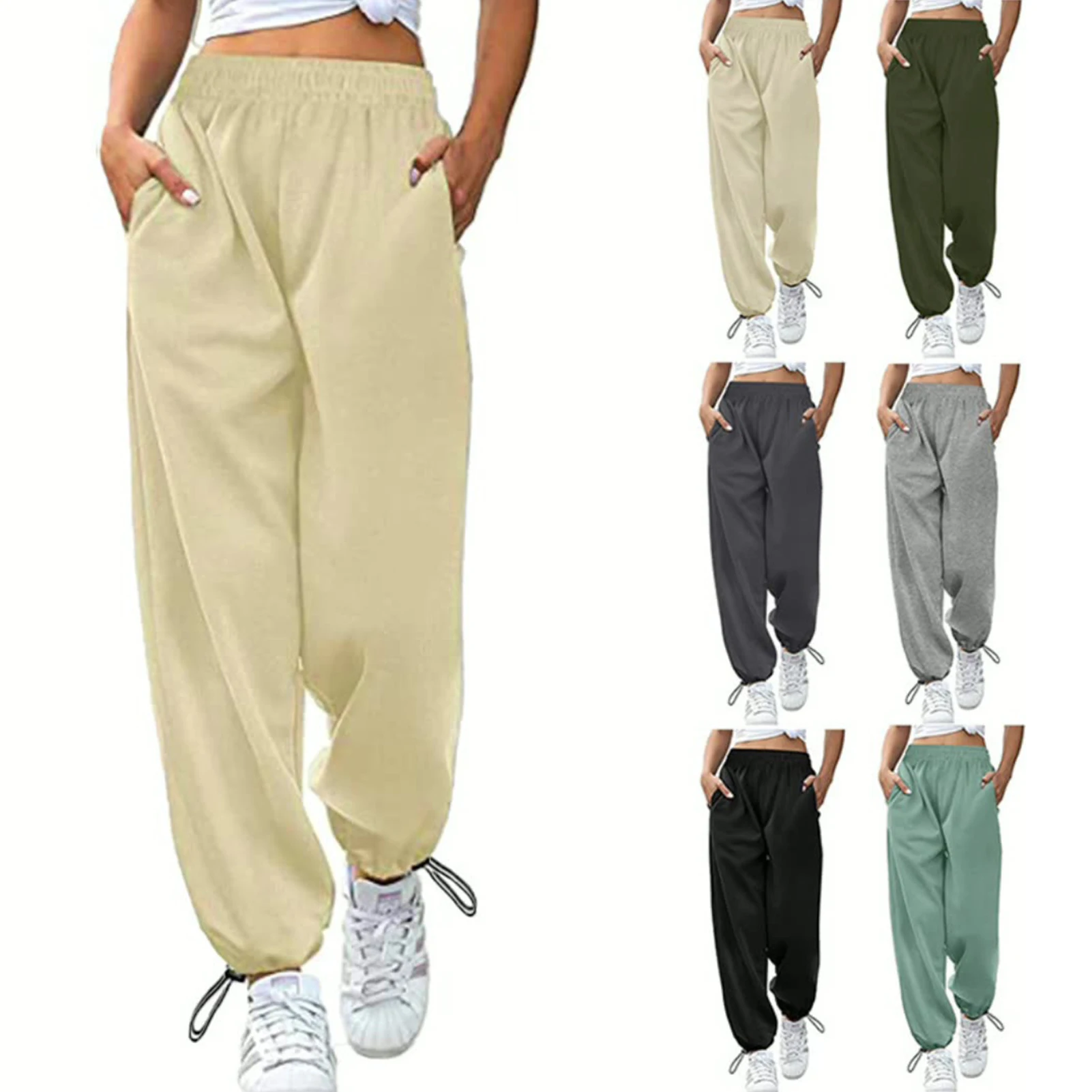 

Women's Bind Feet Bottom Sweatpants Soft Casual Pants With Pockets For Women 2022 Spring And Summer New Style Jogger Yoga Pants
