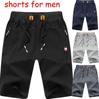 summer casual mens slim fit five points pants cotton sports jogging shorts
