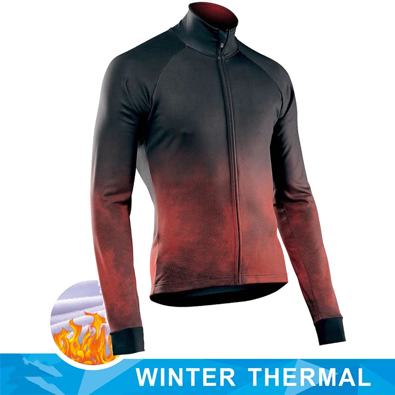 Мужская Термовелосипедная Майка Velo С Длинным Рукавом Зимняя Велосипедная Куртка