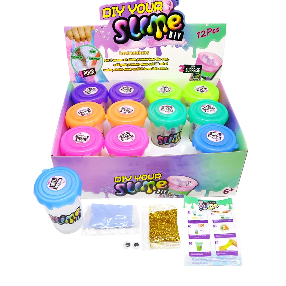 

1 PC Creative Shake Slim DIY Children Handmade Crystal Mud Toys Slime Powder with Filling