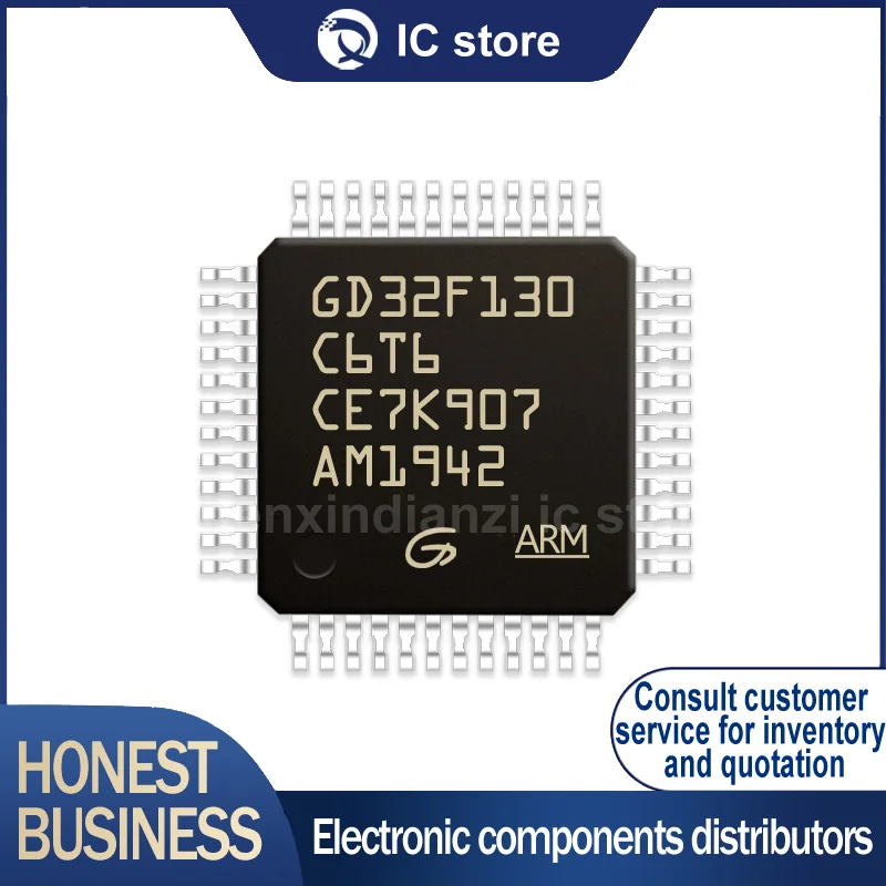 

10 шт. GD32F130C6T6 GD32F130C8T6 GD32F130 QFP-48 IC MCU