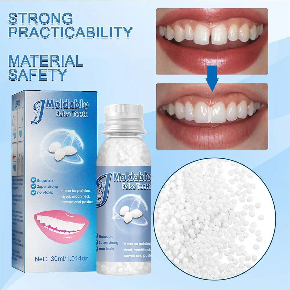 

1PC Denture Adhesive Tooth Gap Repair Glue Falseteeth Temporary Solid Glue Granules Moldable Oral Hygiene Tooth Care