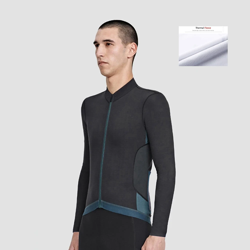 

Winter Men's Thermal Fleece Cycling Jerseys MAAP Long Sleeve Mountain Bike Warm TOPS and Long Pants Bibs Racing Bicycle Clothes