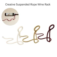 creative suspended rope wine rack serpentine snake bracket wine bottle holder bar cabinet display stand shelf gifts home decor