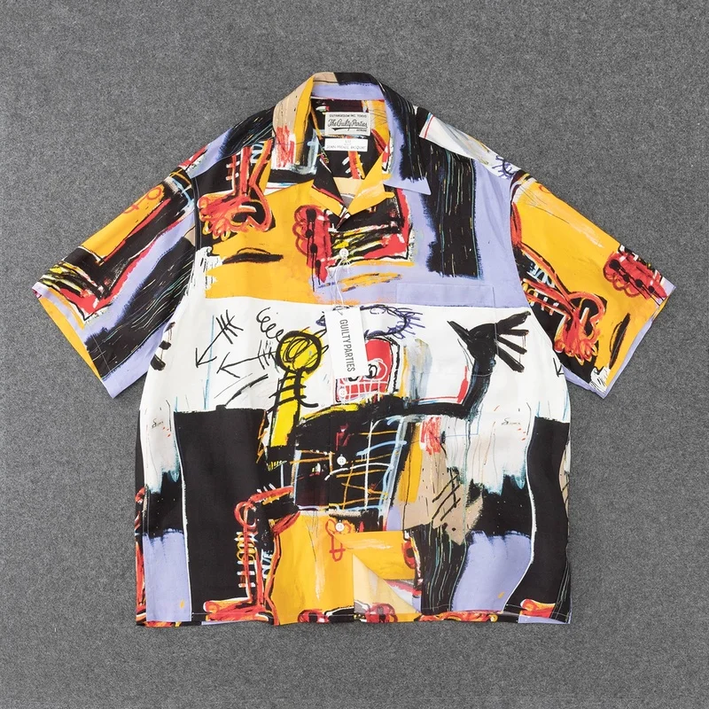 

Top Quality WACKO MARIA Fashion Button Shirt Men 1:1 Wacko Maria Hawaii Women Vintage Shirts Mens Clothing