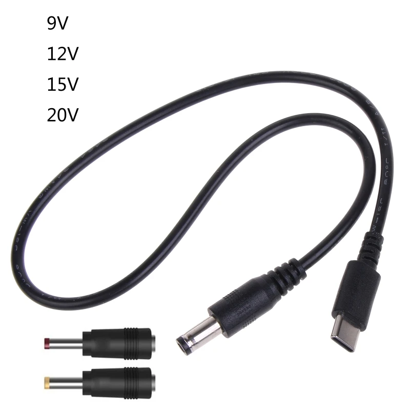 

DC5.5x2.5mm to TypeC Cable for WiFi Router Speaker 9V-20V 4.0x1.7mm 3.5x1.35mm