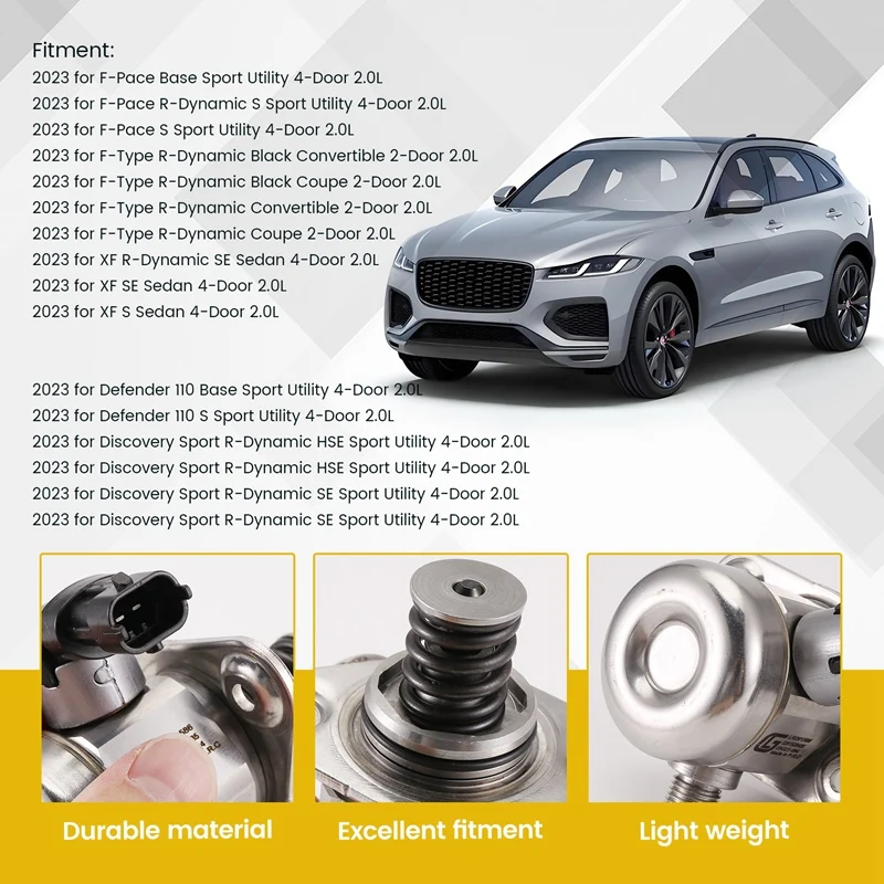 Топливный насос высокого давления LR091586 для Range Rover IV Sport II Evoque Velar 2018-2023 2 0 T H4P39D376AB