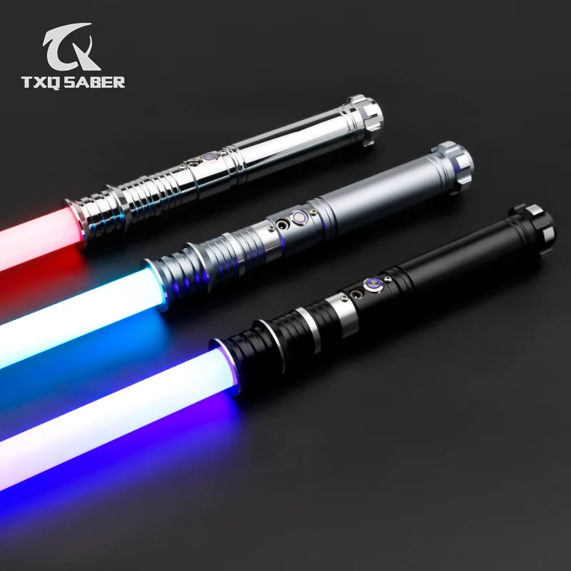 

TXQSABER Metal Handle Heavy Dueling Blade 12 Color ChanG Lightsaber with HighLight Sensitive Smooth Swing FOC Laser Sword Toys