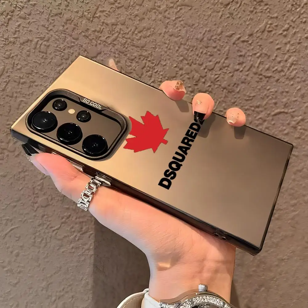 Фото Элитный чехол для телефона Leavesy Dsquared2 IMD, цветной, серебристый, подходит для Samsung S26 S25 S24 S23 S22 S21 S20 Plus Ultra №2