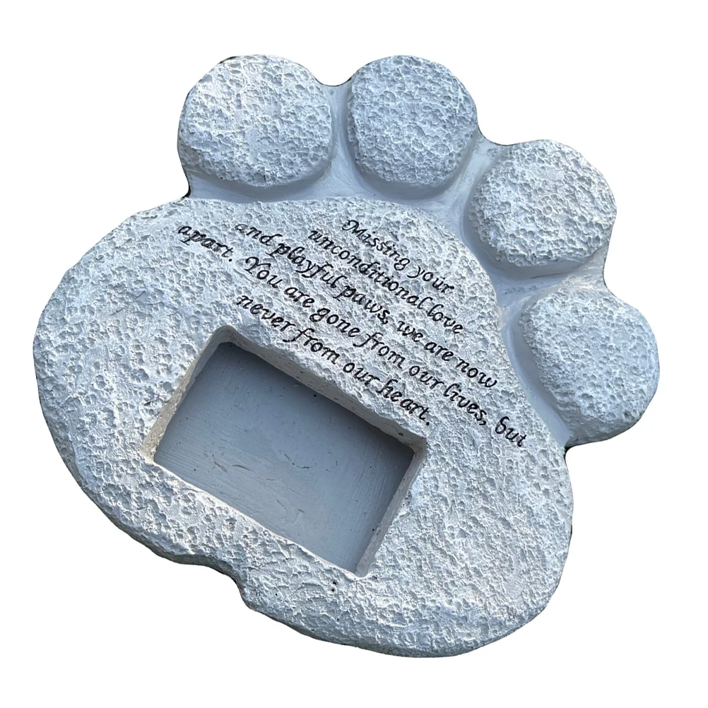 

Memorial Pet Dog Tombstone Resin Gifts Stone Plaques Kit Print Pawcat Stones Garden Outdoor Grave Remembrance Markers Gift