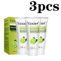 yoxier exfoliating face scrub peeling gel whitening lemon vitamin c remove acne detoxifies remove blackheads cleanses all skin3p